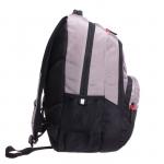 Рюкзак молодежный 45 х 32 х 23 см, эргономичная спинка, отделение для ноутбука, Grizzly 330, чёрный/серый RU-330-1_1
