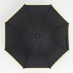 Зонт - трость полуавтоматический «Кант», 8 спиц, R = 51 см, цвет чёрный/жёлтый