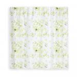 Занавеска (штора) Giardino для ванной комнаты тканевая 180х200 см., цвет белый и зеленый