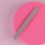 Пилка для ногтей, абразивность 180/240, цвет розовый