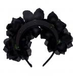 Ободок «Чёрный цветок»