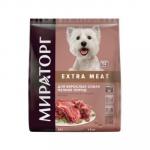 #(C)МИРАТОРГ Extra Meat Полнорационный сухой корм для взрослых собак мелких пород старше 1 года с говядиной Black Angus 1,5 кг*6 35%
