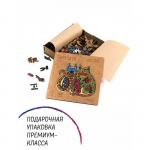 Деревянный пазл с двухслойной крышкой "Два Кота" M