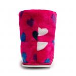 Тапочки женские, цвет розовый сердечки, размер 36