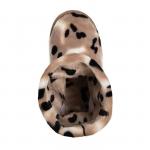Тапочки женские, цвет бежевый леопард, размер 35