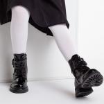 Ботинки (ботильоны) для девочки, цвет черный, р-р 34