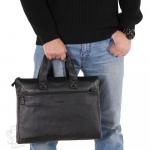 Портфель мужской кожаный 1168-1H black Heanbag