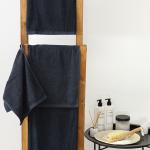 Махровое полотенце GINZA 30х60, 100% хлопок, 450 гр./кв.м. 'Темно-серый'