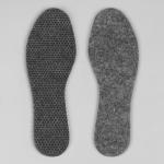 Стельки для обуви, утеплённые, универсальные, 39-40 р-р, пара, цвет серый