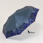 Зонт автоматический «Геометрия», 3 сложения, 8 спиц, R = 51 см, цвет синий, UFLS0023-3