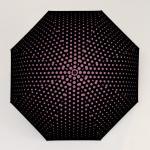 Зонт автоматический «Хамелеон», 3 сложения, 8 спиц, R = 51 см, проявляющийся розовый, цвет чёрный
