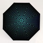 Зонт автоматический «Хамелеон», 3 сложения, 8 спиц, R = 51 см, проявляющийся синий, цвет чёрный