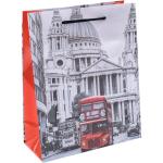 Пакет подарочный "Лондонская улица" с глянц. лам. 18х23х8 см