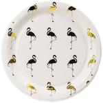 Набор бумажных тарелок "Фламинго" с  золотым тиснением, 18 см,6 шт, еврослот