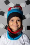 Комплект шапка и шарф для мальчика Полоса 4 Серый