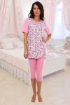 Женская пижама с бриджами Прима Розовый
