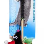 Дразнилка для кошек "Шустрик в колпачке на веревке" 50  см. (07026)