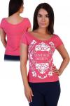 Женская футболка Крит Розовый