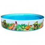 Бассейн Dinosaur Fill"N Fun, жёсткий борт, 244 х 46 см, 55001 Bestway"