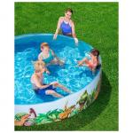 Бассейн Dinosaur Fill"N Fun, жёсткий борт, 244 х 46 см, 55001 Bestway"