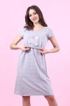 Женская ночная сорочка 15434 Серый меланж