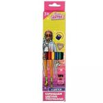 Цветные карандаши БАРБИ двусторонние, 12цв (6  шт.) barbie extra Умка