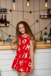Платье для девочки 8233 Красный