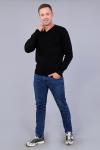 Мужской джемпер без воротника 61047 Черный
