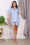 Женская пижама с шортами 42196 Голубой