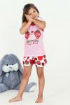 Пижама с шортами для девочки 21507 Розовый