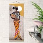 Картина по номерам 35 ? 88 см «Панно» «Африканская женщина» 30 цв.