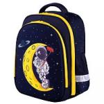 Ранец BRAUBERG KIDS STANDARD, 2 отделения, "Spaceman", СВЕТЯЩИЙСЯ, 36х28х14  см, 271384