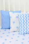 Бортик в кроватку для новорожденного (одеяло+12 подушек) Голубой