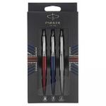 Набор Parker "Jotter London Trio": шариковая ручка + гелевая ручка + механический карандаш, подарочная упаковка, европодвес