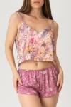 Женская пижама с шортами Hot Story Spring melody (топ + шорты) Розовый