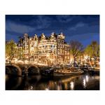 Картина по номерам холст на подрамнике 40 ? 50 см «Канал в Амстердаме»