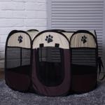 Вольер для животных, тентовый, 8 стенок, 70 х 40 см, коричневый No brand