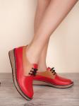 Комфортные женские туфли на плоской подошве/ Слиперы (7555-06-04)