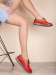 Комфортные женские туфли на плоской подошве/ Слиперы (7555-06-04)
