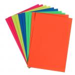 Бумага цветная самоклеящаяся А4, 10 листов, 5 цветов, флюоресцентная, 80 г/м2