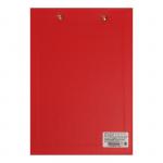 Планшет с зажимом А5, 245 х 175 х 3 мм, покрыт высококачественным бумвинилом, красный (клипборд)