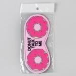 Маска для сна «Пончики» 19,5 * 8,5 см, резинка одинарная, цвет розовый