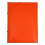 Папка на резинке А4, 500 мкм, Calligrata "Neon", корешок 30 мм, неоновая, красный апельсин