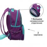 Рюкзак школьный, 37 х 26 х 13 см, эргономичная спинка, Calligrata ОРТ "Единорожка"