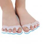 Корректоры-разделители для пальцев ног, 4 разделителя, силиконовые, 8 * 3 см, пара, цвет белый