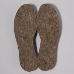 Стельки для обуви, утеплённые, универсальные, полушерстяной войлок, толщина 5 мм, 44-50 р-р, пара, цвет коричневый