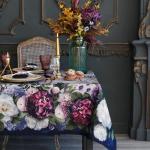 Набор столовый "Этель" Цветочный этюд, скатерть 220х150 см, салф. 40х40 см-12 шт, 100% хлопок