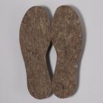 Стельки для обуви, утеплённые, универсальные, грубошерстный войлок, толщина 3 мм, 36-43 р-р, пара, цвет коричневый