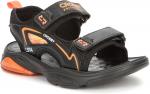 CROSBY черный/оранжевый сетка/иск. кожа детские (для мальчиков) туфли открытые (В-Л 2023)