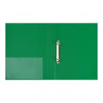 Папка на 2 кольцах А4, Calligrata, 40 мм, 700 мкм, карман на торце, зеленая